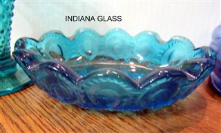 VTG BLUE GLASS ART GLASS COLLECTION - LOT OF 12 PCS